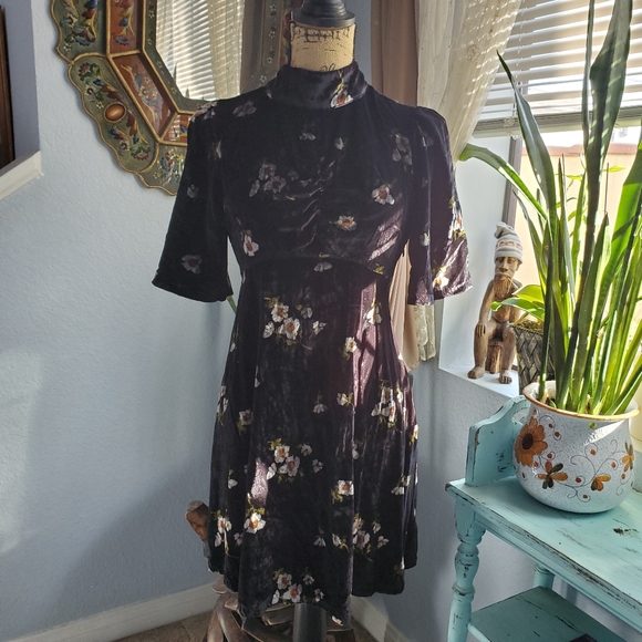 Free People Black Velvet Dress - Picture 8 of 11